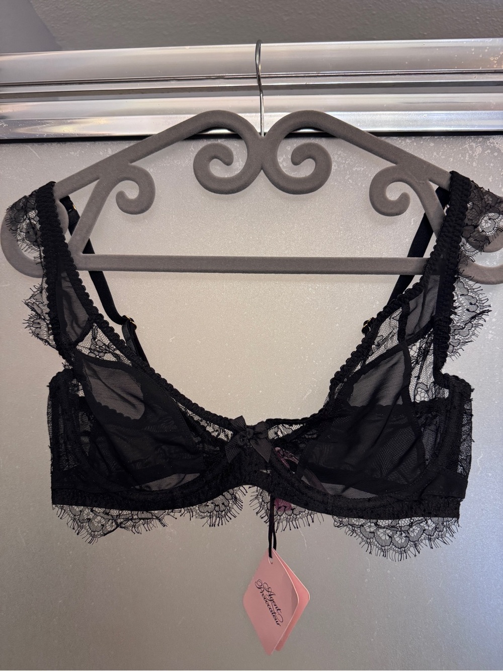 Agent Provocateur Deanna 34D Black Sheer Lace Underwire Bra